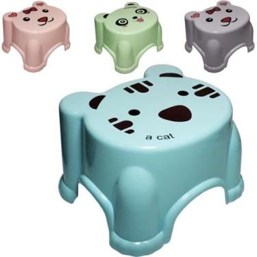 Imagem de Banqueta de plastico bichinhos colors 22x15x13cm - FU XING