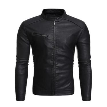 Imagem de Jaqueta Couro Masculino Resistente - WEBMS, Preto, G