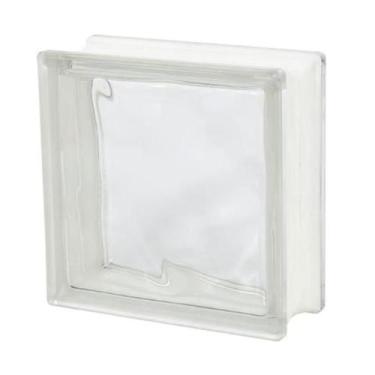 Imagem de Bloco De Vidro Incolor Ondulado 19X19X8Cm Caixa Com 2 Peças - Construm