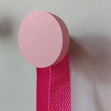 Imagem de 3 Ganchos de parede pendurador Colorido MDF Bola - Souvenir Decor, Ros