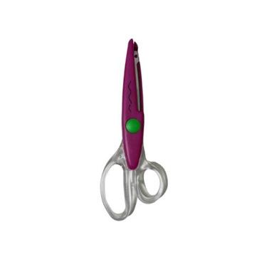 Imagem de Tesoura Escolar de Picotar Corte Zig Zag CIS Cor a Escolha, Roxo