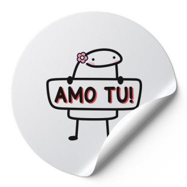 Imagem de 120 Etiquetas Redondas Adesivos Para Cliente Meme Bentô Menina Dia Dos