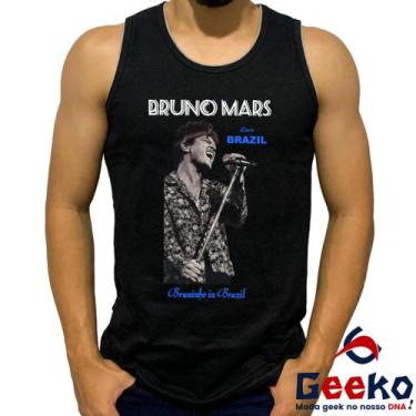 Imagem de Regata Bruno Mars 100% Algodão Bruninho Live in Brazil 2024 Brasil Cam