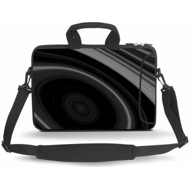 Imagem de 11 11,6 12 12,5 13 polegadas Capa para laptop/Chromebook/Ultrabook/Notebook PC Messenger Bag Tablet Travel Case Neoprene Alça Manga com Alça de Ombro (Preto)