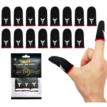 Imagem de 15 peças de capas de dedo para jogos para celular, mangas Nuozme compatíveis com todos os dispositivos com tela sensível ao toque, nanofibras supercondutoras de 0,15 mm, sensação suave, antisuor,