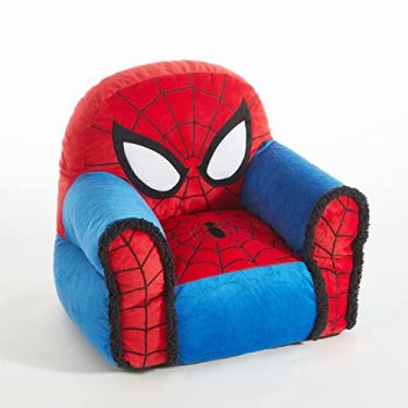 Imagem de Idea Nuova Marvel Spiderman Figural Bean Bag Chair with Sherpa Trim, Ages 3+