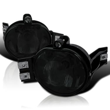 Imagem de Spec-D Tuning Faróis de neblina de lente fumê + lâmpadas HB4 (9006) compatíveis com Dodge Ram 1500 2500 3500 2002-2008, 04-06 Durango, conjunto de par L+R