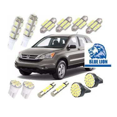 Imagem de Kit Lampadas Led Crv 2007 2011 Luz Pingo Teto Placa Ré - Blue lion
