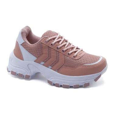 Imagem de Tênis Feminino Plataforma preto branco nude R-2050 - Dix, 37, Nude