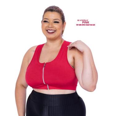 Imagem de Top Com Ziper E Bojo  Removível Plus Size Conforto Garantido pela Wolf