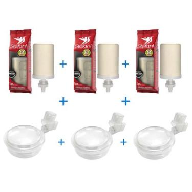 Imagem de KIT 3 Refil Vela Para Filtro Barro São João + 3 Boia - CERAMICA STEFAN