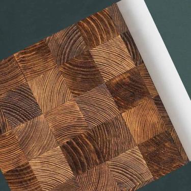 Imagem de Papel de parede Madeira cubos Industrial adesivo vinílico Modelo 087 -