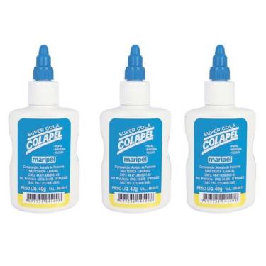 Imagem de Kit 03 Cola Branca Escolar 40G Colapel - Maripel