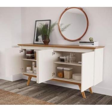 Imagem de Buffet aparador bancada martina 1,60 larg pérola camarú - village móve