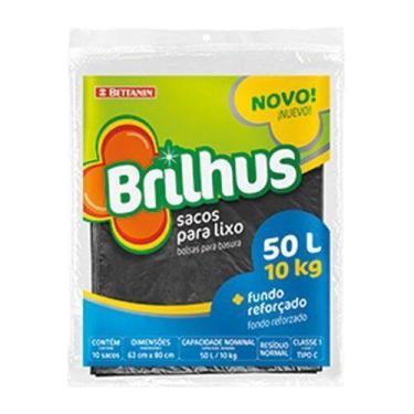 Imagem de Saco de Lixo Brilhus 50L 10 Un