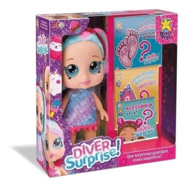 Imagem de Boneca Diver Surprise Com Acessórios Surpresa - Divertoys - Diver Toys