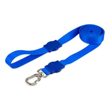 Imagem de Mood Pet Coleira Guia 5 Metros Para Cães Cachorro Adestramento Passeio Porte Grande Médio Pequeno (Blue, PP)