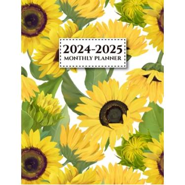 Imagem de 2024-2025 Monthly Planner: Two Year Calendar Schedule Organizer, January 2024 - December 2025 (24 Months) with Federal Holidays, Sunflower cover