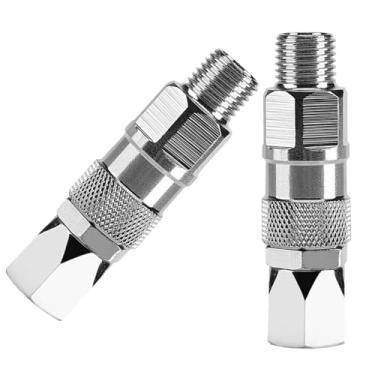 Imagem de (2 unidades) Junta giratória para pulverizador de tinta sem ar, junta de pulverizador giratório de 360 graus de 1/10.2 cm, acessório de conector giratório de mangueira de pistola de pulverização de