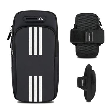 Imagem de MOVOYEE Phone Holder for Running Armband Cell Phone Holder iPhone 15 14 13 12 11 Pro Max Xs Xr X 8 7 Plus Galaxy Ultra S24 Note 10 Carrier Bag,Gym Workout Exercise Sports Arm Bands Sleeve Pouch Black
