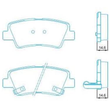 Imagem de Pastilha de Freio Hyundai I30 2013 a 2016 JURID HQJ-2313A