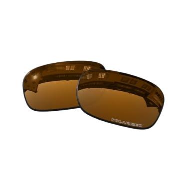Imagem de Lentes de reposição OOOWLIT compatíveis com óculos de sol Oakley Holbrook XL, Peach Gold Combine8™ Polarized, One Size