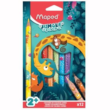 Imagem de Lapis de cor jungle fever jumbo 12 cores   863700 - MAPED