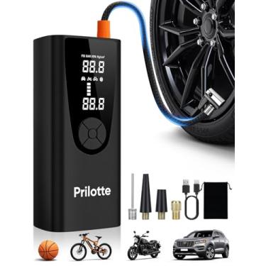 Imagem de Compressor de ar portátil para pneu - 180PSI e 20000mAh Bomba de ar de pneu de carro portátil - Elétrico sem fio 3X Inflação rápida, inflador de pneu com medidor, LED, para bicicleta, motocicleta