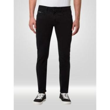 Imagem de Calça Masculina Color de Sarja Infinite Black Skinny Cintura Baixa Calvin Klein Jeans Preto-Masculino