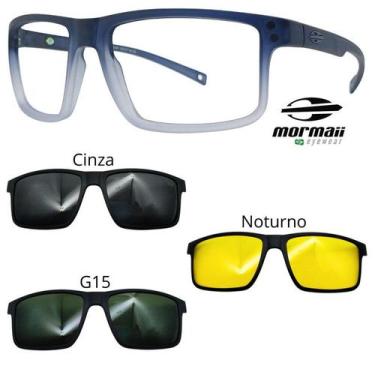 Imagem de Oculos Mormaii Swap 5 6127 DL6 Cinza Degrade Com 3 Clipons, Cinza, G15