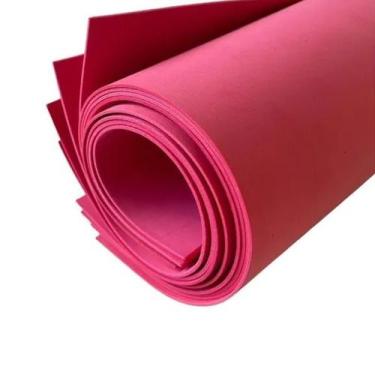 Imagem de Placas Kit 10 Folha Eva Vermelho Vivo Textura Homogênea Lavável Para A