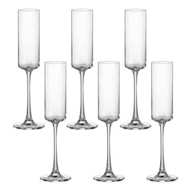 Imagem de Taça de Cristal Bohemia Para Champanhe 160 ml Kubitto 6 Peças - Bohemi