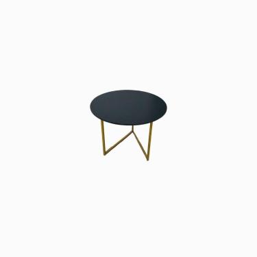 Imagem de Mesa De Centro Jade Base De Aço Tampo Mdf Decorativa Moderna