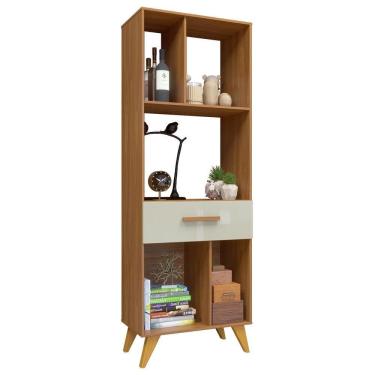 Imagem de Estante Livreiro 6207 Retrô 1 Gaveta Flex - Indékes