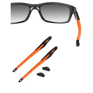 Imagem de HILEEN Hastes pretas de substituição para óculos Oakley Crosslink OX8027 OX8029 OX8030 OX8031 OX8033 OX3149 Laranja