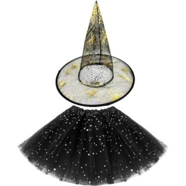 Imagem de Fantasia de Bruxa Infantil, Chapéu De Bruxinha e Saia Tutu