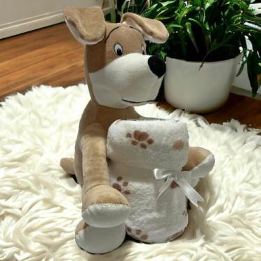 Imagem de Kit Bichinho De Pelucia Com Mantinha Para Bebe - Miguel Baby, Cachorro