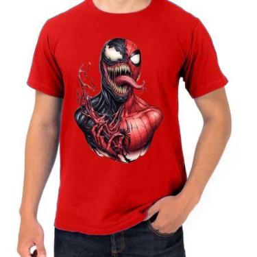 Imagem de Camiseta Anti-Heroi Venom DTF 100% Algodão - loja dinka, m, vermelho
