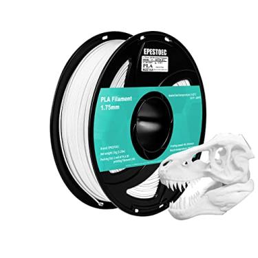 Imagem de Filamento de impressora 3D, filamento de impressora 3D PLA 1 kg, embalagem a vácuo, precisão dimensional +/- 0,02 mm, 1,75 mm, serve na maioria das impressoras 3D FDM (PLA branco 1 pacote)