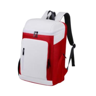 Imagem de Vaveren Mochila de tênis com compartimento de sapatos separado Badminton Rackets Backpack Backpatre Gift Badminton Bag para deslocamento, Vermelho Branco