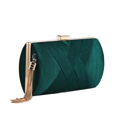 Imagem de Bolsas Clutch Purses YAPAIOU Tassel Evening Bag verde para mulheres