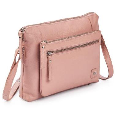 Imagem de Bolsa transversal Wise Owl Accessories, couro pequeno, rosa