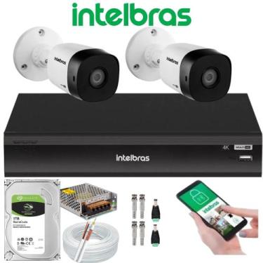 Imagem de Kit 2 Câmera de Segurança Full Hd 1080p 1220b Intelbras Dvr Inteligent