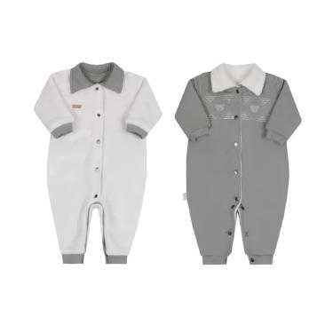 Imagem de Macacão Luxo Dupla Face Bebê Menino Paraiso Inverno Rf 14510-Masculino