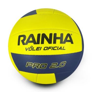 Imagem de Bola De Vôlei Rainha 2.0 Pró Costurada, Amarelo, Azul