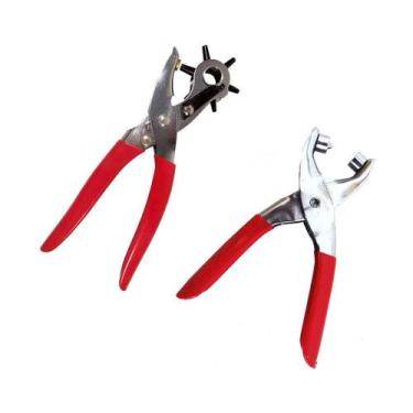 Imagem de Kit Alicate Vazador e AplicadoR com Ilhós Botão Metal + 100 Ilhoses - 
