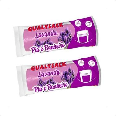 Imagem de Combo 2 Saco De Lixo Pia e Banheiro com Aroma Lavanda 50 Un - 10L - Qu