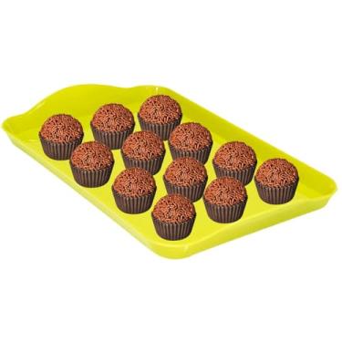 Imagem de Bandeja Neon Para Doces Brilha na Luz Negra 26x15cm (Amarelo)