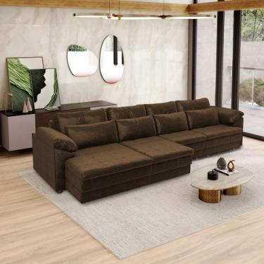 Imagem de Sofá Retrátil Elétrico Sala de Estar Nolan Bipartido 379cm Conforto Pr