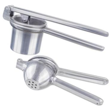 Imagem de Kit Espremedor de Batata e Limão Prata Weck